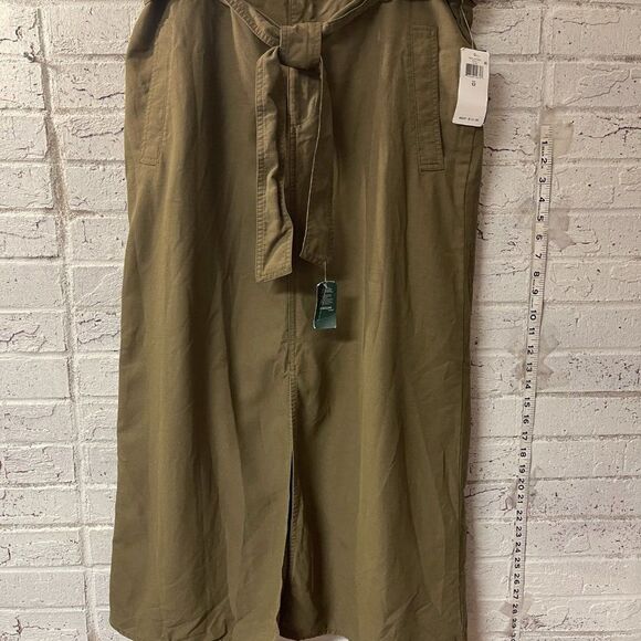 Ralph Lauren black label Olive khaki skirt 12 NWT - Picture 2 of 12